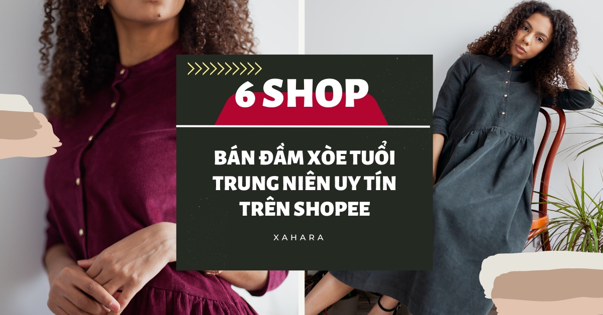6 shop bán đầm xòe tuổi trung niên uy tín trên Shopee