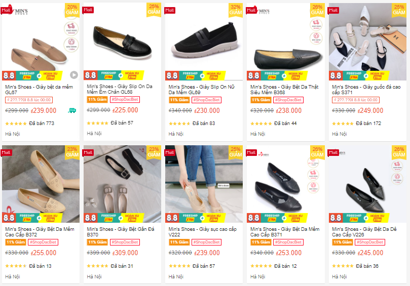 Min's Shoes Official - Shop bán giày uy tín trên Shopee